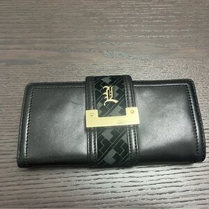 L.A.M.B. Black and Gold Wallet